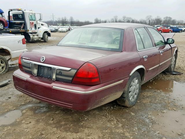 2MEHM75VX7X611216 - 2007 MERCURY GRAND MARQ BURGUNDY photo 4