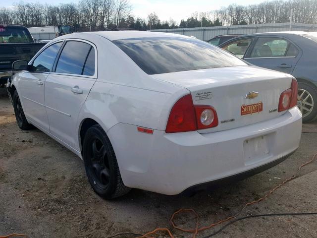 1G1ZA5EU0BF245628 - 2011 CHEVROLET MALIBU LS WHITE photo 3
