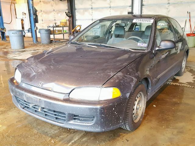 2HGEH2365RH506427 - 1994 HONDA CIVIC DX CHARCOAL photo 2