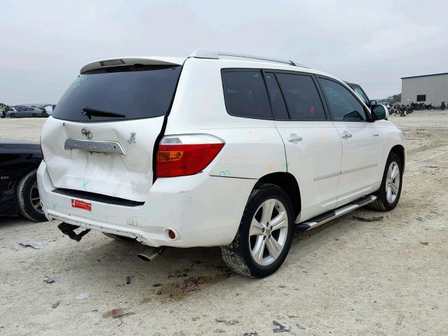 5TDYK3EH8AS023909 - 2010 TOYOTA HIGHLANDER WHITE photo 4
