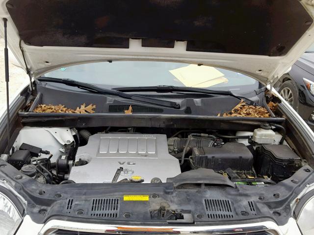 5TDYK3EH8AS023909 - 2010 TOYOTA HIGHLANDER WHITE photo 7