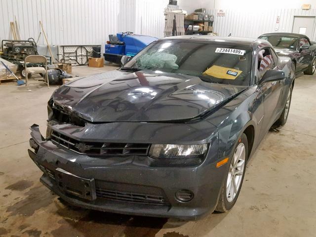 2G1FB1E32F9135274 - 2015 CHEVROLET CAMARO LS CHARCOAL photo 2