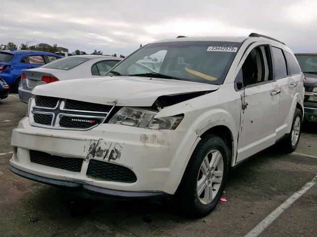 3C4PDCAB4CT282722 - 2012 DODGE JOURNEY SE WHITE photo 2