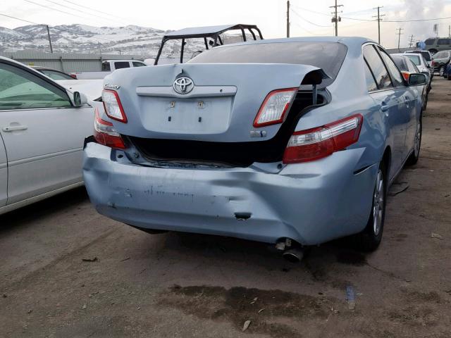 4T1BB46K28U058274 - 2008 TOYOTA CAMRY HYBR BLUE photo 4