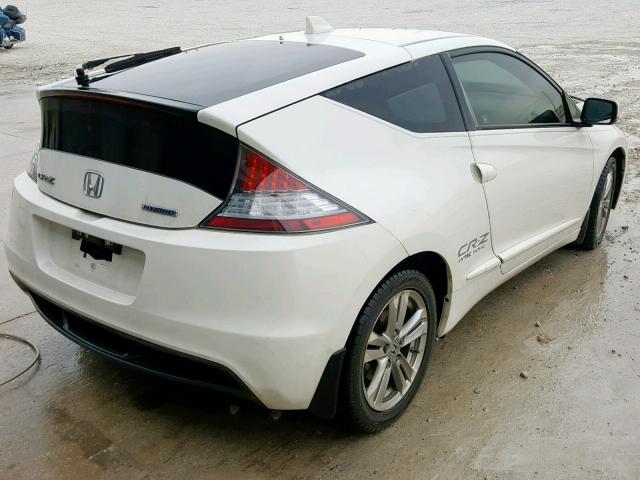 JHMZF1D63BS014328 - 2011 HONDA CR-Z EX WHITE photo 4