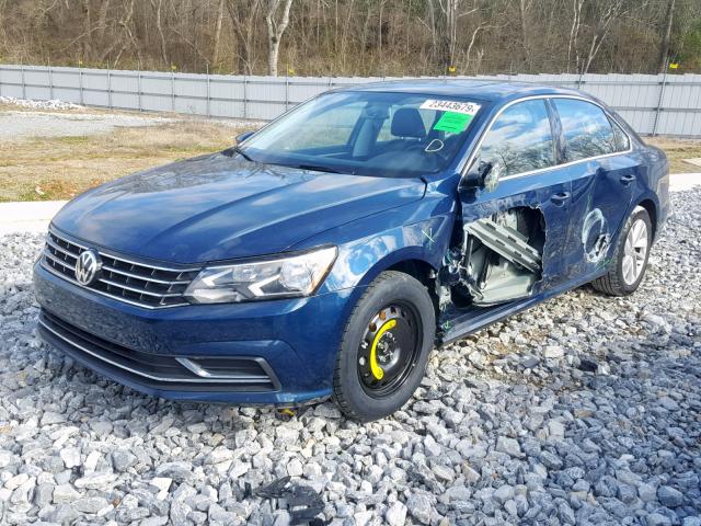 1VWBA7A36JC011444 - 2018 VOLKSWAGEN PASSAT SE BLUE photo 2