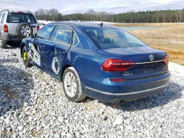 1VWBA7A36JC011444 - 2018 VOLKSWAGEN PASSAT SE BLUE photo 3