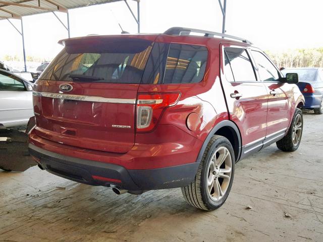 1FM5K7F82FGA89460 - 2015 FORD EXPLORER L BURGUNDY photo 4