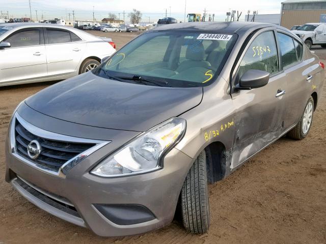 3N1CN7AP6GL842893 - 2016 NISSAN VERSA S GRAY photo 2