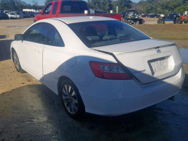 2HGFG12959H504206 - 2009 HONDA CIVIC EXL WHITE photo 3