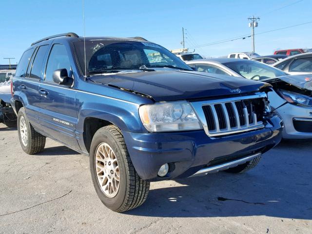1J8GX58N64C128974 - 2004 JEEP GRAND CHER BLUE photo 1