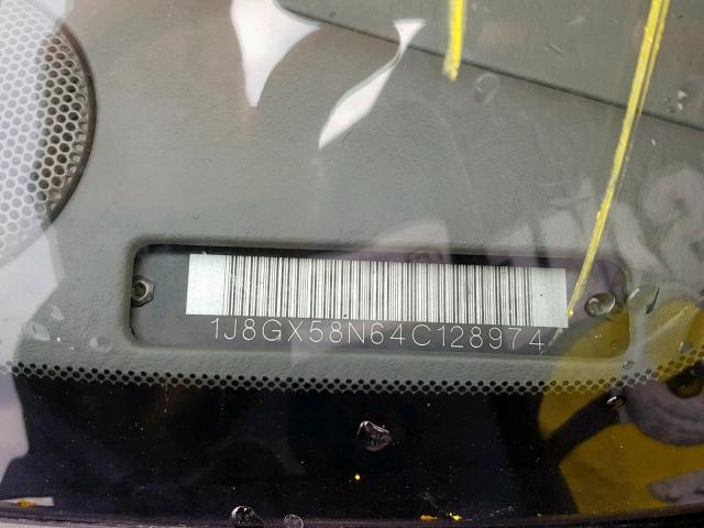 1J8GX58N64C128974 - 2004 JEEP GRAND CHER BLUE photo 10