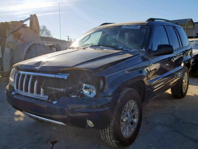 1J8GX58N64C128974 - 2004 JEEP GRAND CHER BLUE photo 2