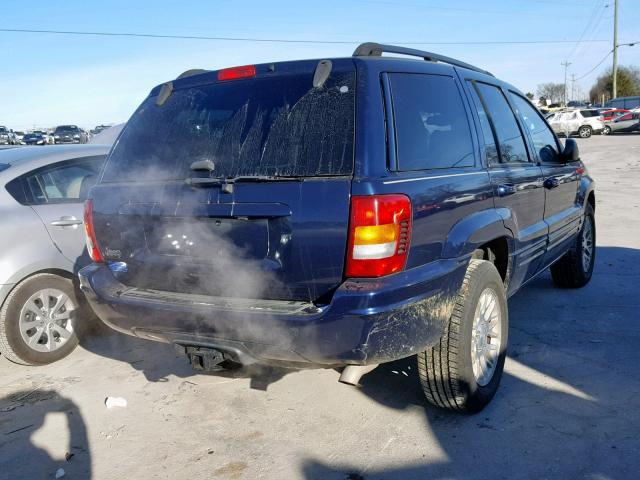 1J8GX58N64C128974 - 2004 JEEP GRAND CHER BLUE photo 4