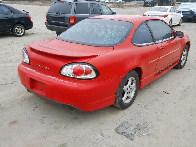 1G2WP12K6WF209926 - 1998 PONTIAC GRAND PRIX RED photo 4