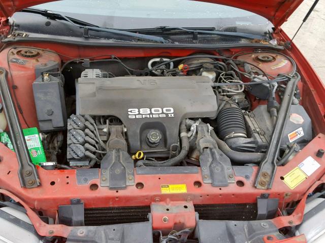 1G2WP12K6WF209926 - 1998 PONTIAC GRAND PRIX RED photo 7