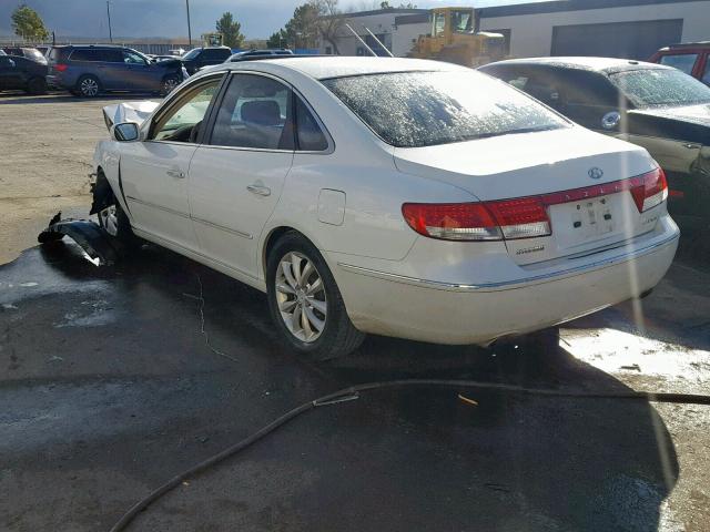 KMHFC46F46A121598 - 2006 HYUNDAI AZERA SE WHITE photo 3