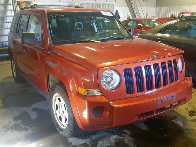 1J8FT28028D667036 - 2008 JEEP PATRIOT SP ORANGE photo 1