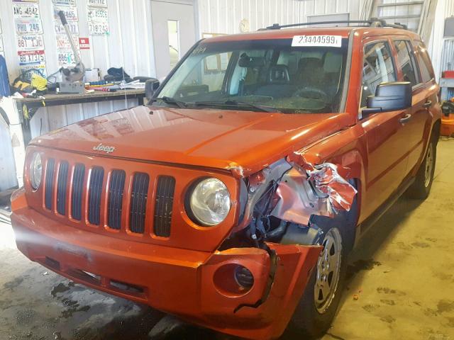 1J8FT28028D667036 - 2008 JEEP PATRIOT SP ORANGE photo 2