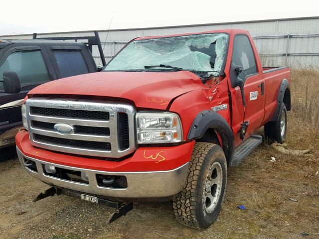 1FTWF31516EA56724 - 2006 FORD F350 SRW S RED photo 2