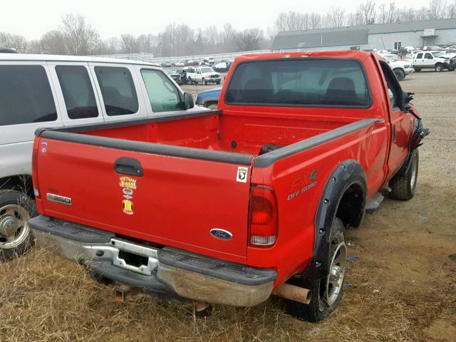 1FTWF31516EA56724 - 2006 FORD F350 SRW S RED photo 4