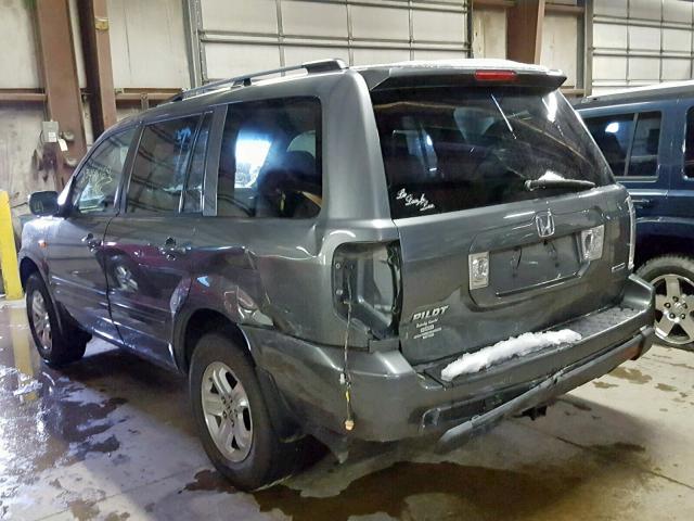 5FNYF18238B027669 - 2008 HONDA PILOT VP GRAY photo 3