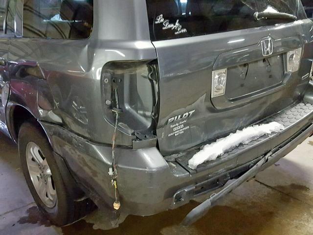 5FNYF18238B027669 - 2008 HONDA PILOT VP GRAY photo 9