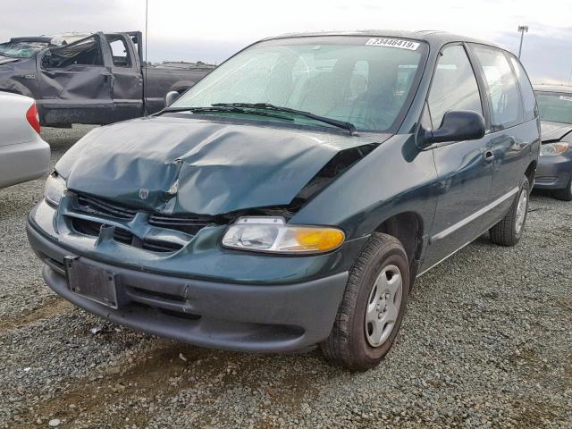 2B4GP25R9XR454290 - 1999 DODGE CARAVAN GREEN photo 2