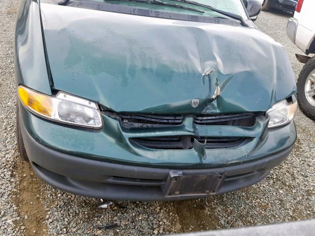 2B4GP25R9XR454290 - 1999 DODGE CARAVAN GREEN photo 9