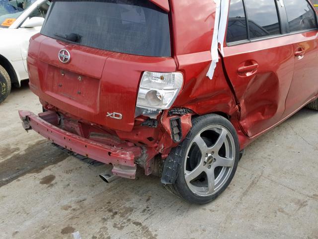 JTKKU4B4XC1027282 - 2012 TOYOTA SCION XD RED photo 9