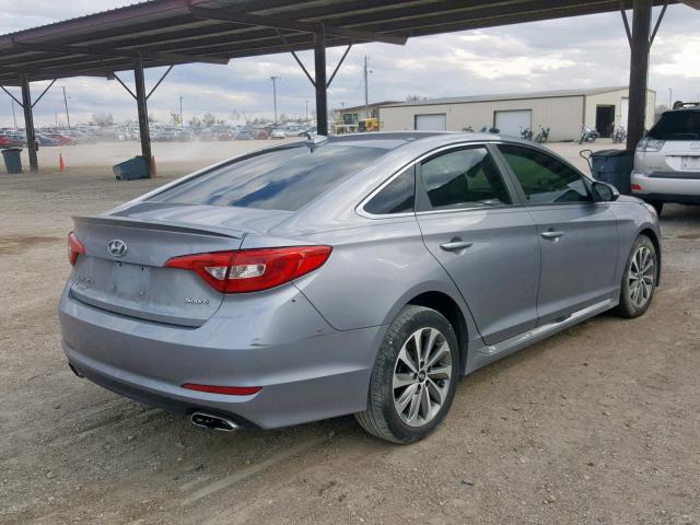 5NPE34AFXGH291787 - 2016 HYUNDAI SONATA SPO GRAY photo 4