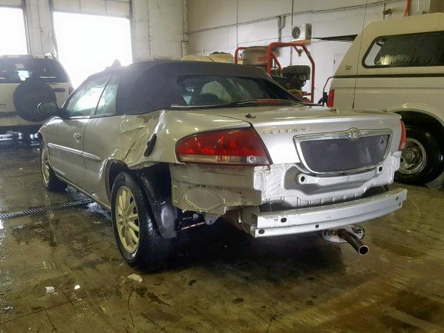 1C3EL55R32N167772 - 2002 CHRYSLER SEBRING LX SILVER photo 3