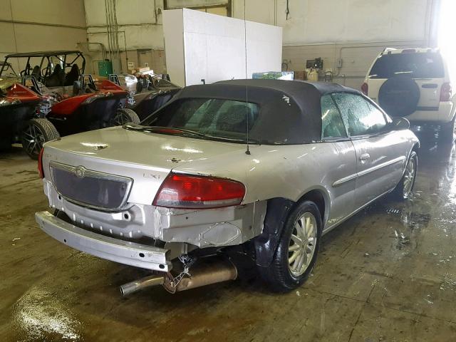 1C3EL55R32N167772 - 2002 CHRYSLER SEBRING LX SILVER photo 4