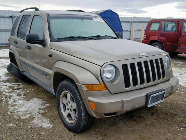 1J4GL38K85W639786 - 2005 JEEP LIBERTY RE TAN photo 1