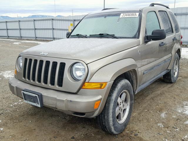 1J4GL38K85W639786 - 2005 JEEP LIBERTY RE TAN photo 2