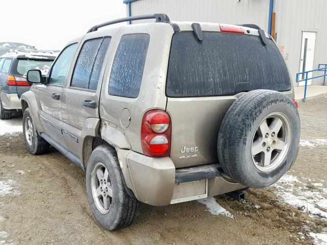 1J4GL38K85W639786 - 2005 JEEP LIBERTY RE TAN photo 3