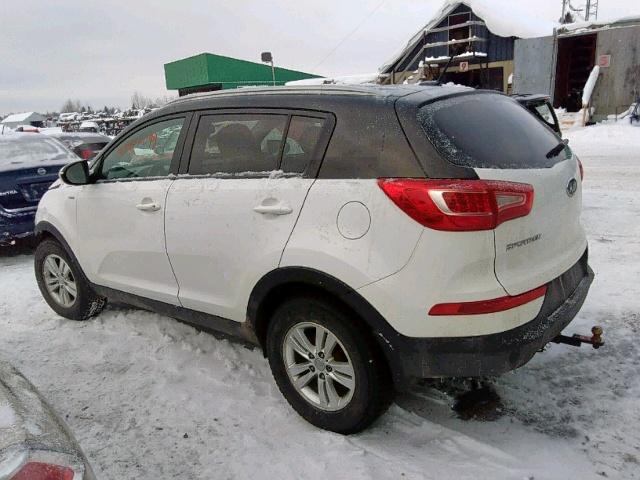 KNDPBCA2XC7336079 - 2012 KIA SPORTAGE L WHITE photo 3