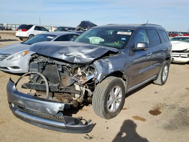 1C4RDHDG2DC613453 - 2013 DODGE DURANGO CR GRAY photo 2