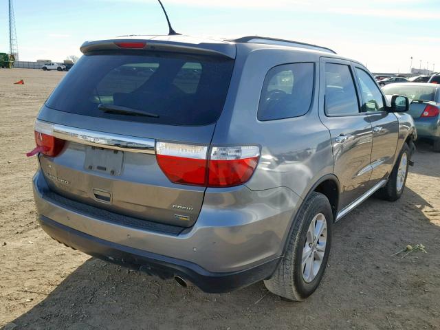 1C4RDHDG2DC613453 - 2013 DODGE DURANGO CR GRAY photo 4