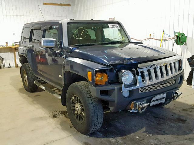 5GTDN13E278122296 - 2007 HUMMER H3 BLUE photo 1