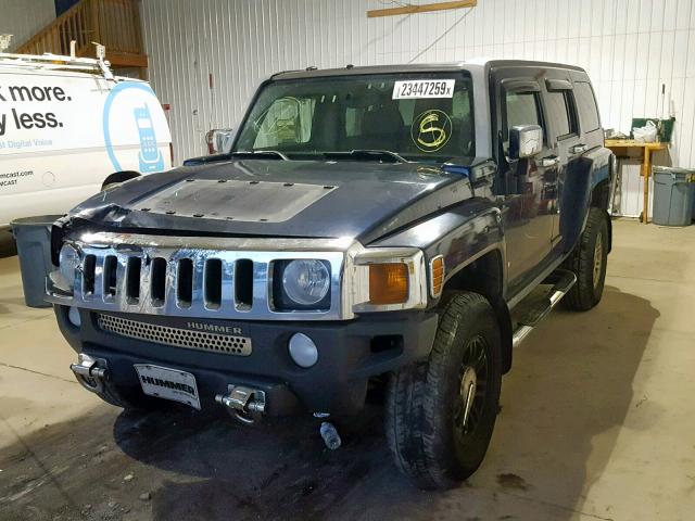 5GTDN13E278122296 - 2007 HUMMER H3 BLUE photo 2