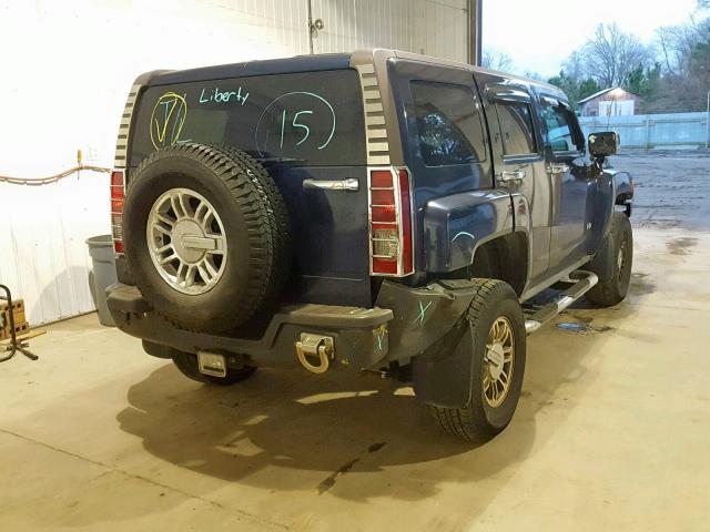 5GTDN13E278122296 - 2007 HUMMER H3 BLUE photo 4