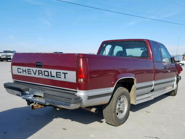 1GCGC29F3PE124673 - 1993 CHEVROLET GMT-400 C2 MAROON photo 4