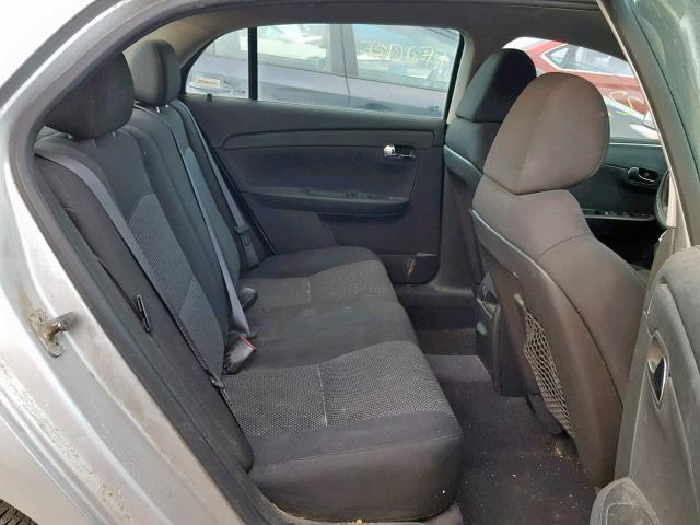 1G1ZC5EB6AF304527 - 2010 CHEVROLET MALIBU 1LT SILVER photo 6