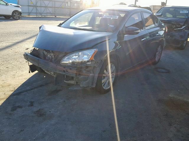 3N1AB7AP4EY231292 - 2014 NISSAN SENTRA S BLUE photo 2