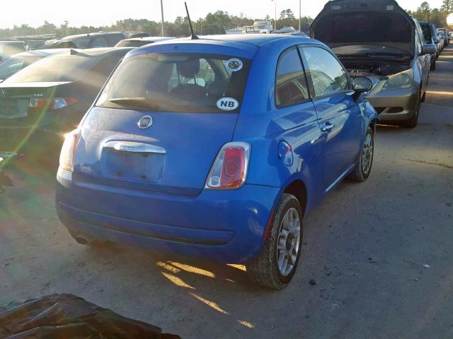 3C3CFFARXFT549930 - 2015 FIAT 500 POP BLUE photo 4