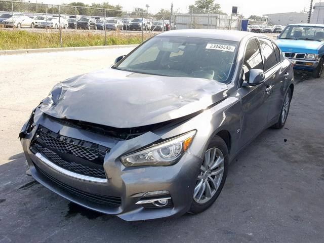 JN1BV7AP3FM359071 - 2015 INFINITI Q50 BASE GRAY photo 2