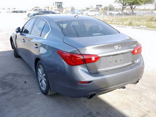 JN1BV7AP3FM359071 - 2015 INFINITI Q50 BASE GRAY photo 3