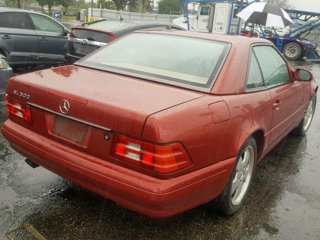 WDBFA68FXXF186574 - 1999 MERCEDES-BENZ SL 500 MAROON photo 4