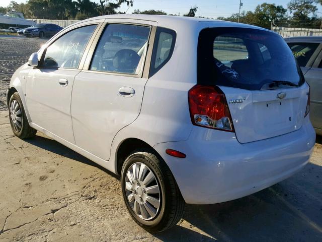 KL1TD66607B700462 - 2007 CHEVROLET AVEO BASE Ақ фото 3
